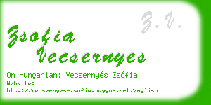 zsofia vecsernyes business card